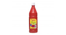 Tekuté temperové barvy JOVI PREMIUM v lahvi - 1000 ml / červená