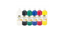 Tekuté temperové barvy v lahvi - základní barvy / 6 x 500 ml