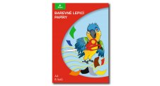 Barevné papíry A4 lepicí 8 listů