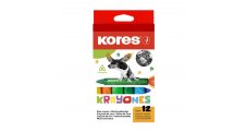 Voskové pastelky trojhranné Kores Kraynones - 12 barev