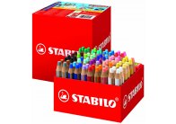 Multifunkční pastelky STABILO® woody XL školní set - 76 barev + 4 ks ořezávátek