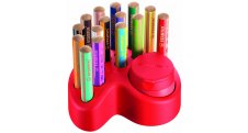 Multifunkční pastelky STABILO® woody stolní set - 15 barev + ořezávátko