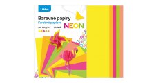 Barevné papíry A4 nelepicí 20 listů / neonový mix