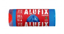 Alufix pytle do koše Premium stahovací 60x50cm / 35l / 15ks / modré