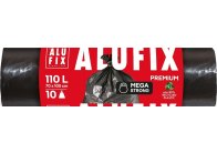 Pytle na odpad Alufix Premium Mega - 70x100cm / 110l / 74my / 10ks / černá