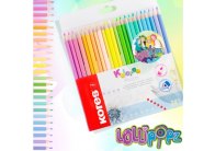 Pastelky trojhranné Kores PASTEL LOLLIPOPZ - 24 barev