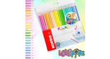 Pastelky trojhranné Kores PASTEL LOLLIPOPZ - 24 barev